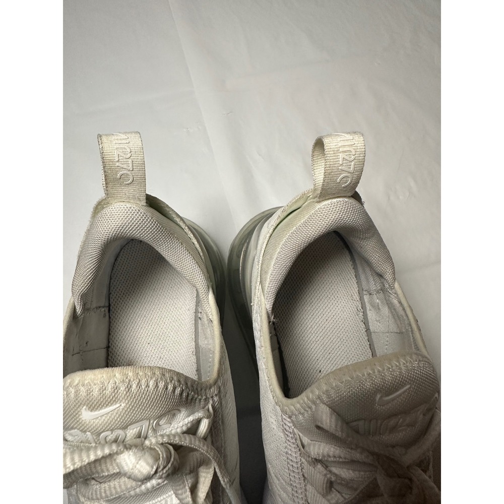 Nike Air Max 270 GS White‎ Metallic Silver Kids Running Shoes Size 5.5Y - Picture 5 of 6